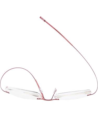 Rimless Titanium Reading Glasses for Women & Men - Super Light +2.0 Pink Reading Aid - Buy Online on GoSupps.com