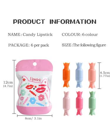 Matte lipstick set small lipstick set 6x velvet lip stick coloring kit candy lip gloss pills - Buy Online on GoSupps.com