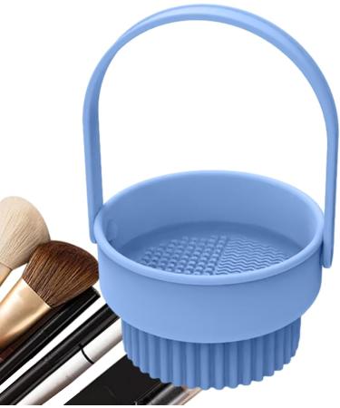 Makeup Brush Cleaner Bowl Brush Cleaning Bowl Cosmetic Brush Cleaning Basin Makeup Brush Washing Bowl Brush Scrubber Bowl Makeup Brush Rinse Bowl Brush Cleansing Bowl Makeup Brush Spa Blue - Buy Online on GoSupps.com
