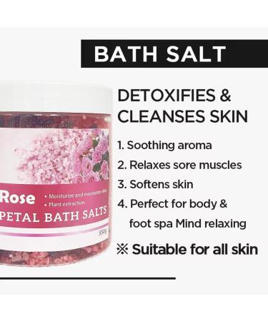 Premium Rose Bath Salt 1.2LB - Natural Essential Oil & Extract for Relaxation Sleep Spa & Body Care - Aromatherapy Wellness - Buy Online on GoSupps.com