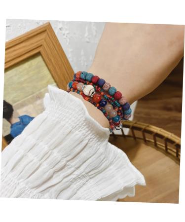SAFIGLE 1pc Elastic Bead Bracelet Bohemia Bracelet Jewelry Bracelets Charm Bracelets Statement Bracelets for Women Stretch Bracelets for Women Miss Beads Fashion Resin 18X2.8cm Colorful - Buy Online on GoSupps.com