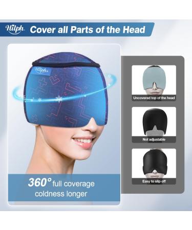 Hilph Migraine Hat - 360 Headache & Migraine Relief Cool Cap with Cooling Packs & Sleeping Mask | International Shipping Available - Buy Online on GoSupps.com