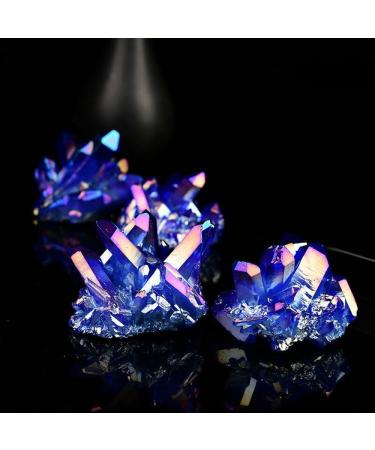 Natural Crystal Rough Crystal Cluster Specimen Blue Angel Aura Flower Natural Electroplating Gemstone Quartz Cluster (Size : 180-200g) - Buy Online on GoSupps.com