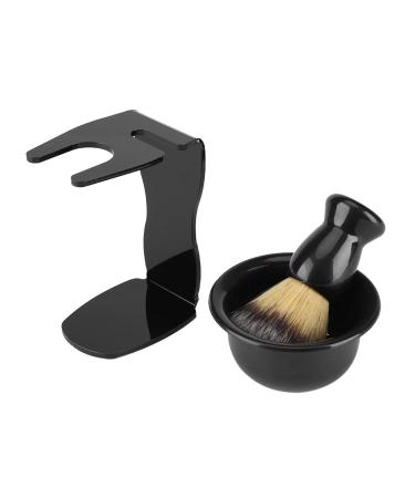 Premium 3-in-1 Shaving Brush and Bowl Set for Men | Badger Hair Brush Shaving Bowl & Holder | Perfect Shaving Kit in Black - Buy Online on GoSupps.com