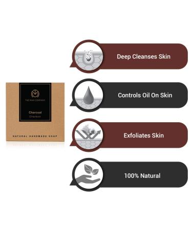 The Man Company Charcoal Soap (125 gm) - 100% Natural Blackhead Remover | International Shipping Available - Buy Online on GoSupps.com