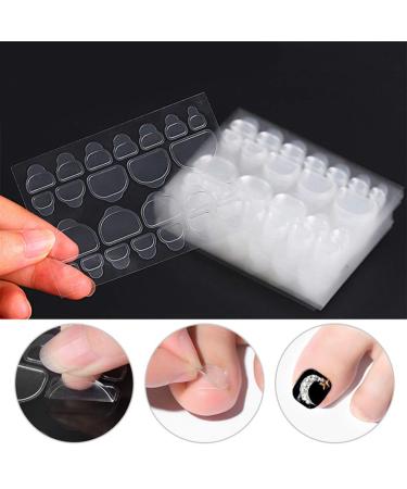Beaupretty Nail Glue Tapes - 10 Leaves Clear Self-Adhesive Double-Sided Nail Sticker Tool for Manicure & Toenail Tips - Buy Online on GoSupps.com