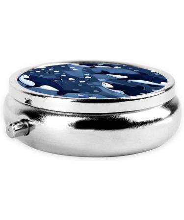 Blue Killer Whale Round Pill Box | 3 Compartment Travel Organizer for Medications - Buy Online on GoSupps.com