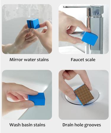 Toilet Stone Cleaning Block Sponge Cleaning Block | Portable Scouring Pad Stone for Cleaning Bathroom Kitchen - Buy Online on GoSupps.com