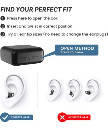 Silicone Sleep Ear Plugs - Reusable & Comfortable 16 Ear Tips for Noise Cancelling, Sensitivity, & Flights - 33dB Noise Reduction - Light Blue - Buy Online on GoSupps.com