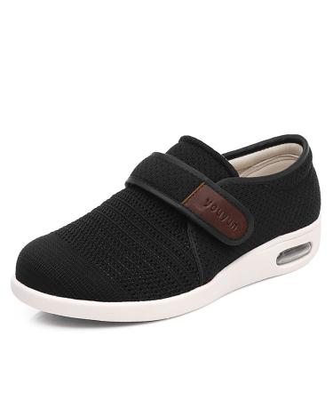 Mens Diabetic Edema Shoes Summer Adjustable Walking Swollen feet Wide Magic Stick Shoes Breathable Easy Close Wide-Fitting Touch Close House Indoor Outdoor Shoes 11 Red