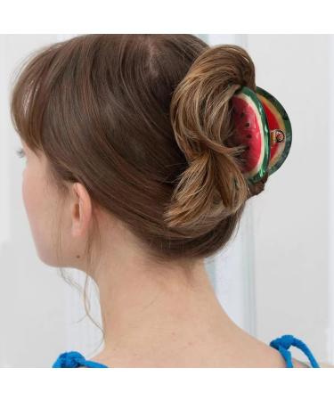 Watermelon Hair Clips: Small Claw Clips for Girls & Women | Acetate Hair Accessories - Buy Online on GoSupps.com