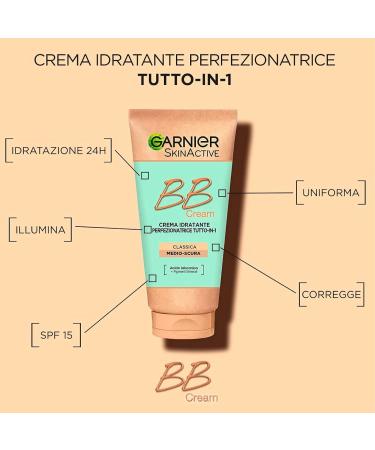 Garnier Skinactive BB Cream Moisturizing face cream Perfectionator Allin1 SPF25 medium and caring shades + age remover multifunctional fluid color 07 sand with BB Cream Medium Care + Concealer Color 07 Sand - Buy Online on GoSupps.com