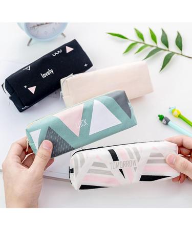 Ispchen M ppchen Zipper | Large Capacity Green Pencil Case for Students | Stylish Geometric Design | Perfect for Art & Stationery - Buy Online on GoSupps.com