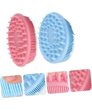 Plafope 2-Piece Silicone Shampoo Brush Set - Multifunctional Scalp Massage & Hair Cleaning Tool - Portable Silicone Hair Brush for Ultimate Care - Buy Online on GoSupps.com