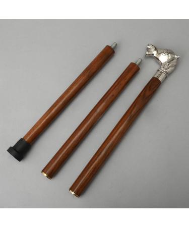 FICUS GIFT Silver Horse Head Rosewood Brown Shaft Cane Wooden Walking Stick for Seniors for Men and Women - Buy Online on GoSupps.com