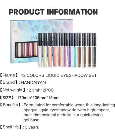 PICKX Liquid Eyeshadow Liquid Glitter Eyeshadow Long Lasting Opaque Liquid Eyeshadow High Impact Multidimensional Metallic Liquid Eyeshadow Reflective Glitter Liquid Eyeshadow Set Makeup Sets - Buy Online on GoSupps.com