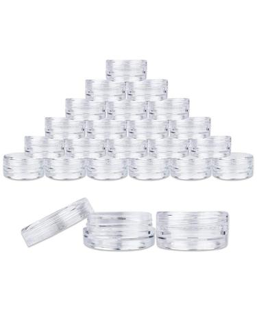 MMLC jar Credose Transparent NailArt jugs 5ml of empty cans clear tanter mini doses with screw cap for cosmetics lip balm cr me ointments powder rhinestones pearls seeds (100PCs)