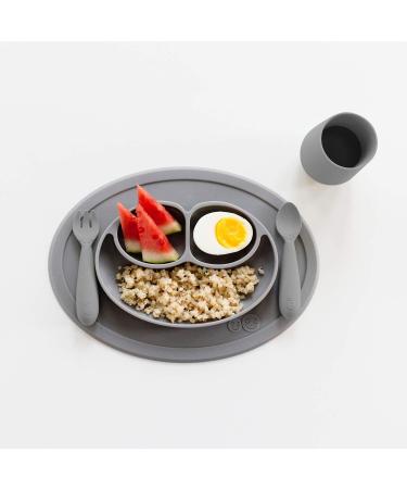 ez pz Mini Cup (Gray) - Pediatrician-Designed 100% Silicone Cup for Toddlers - 12 Months - Buy Online on GoSupps.com