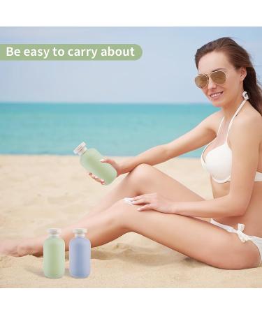 WLLHYF Squeeze Bottles 2 Pack 200 ML Refillable Plastic Travel Containers Empty Bottles With Disc Top Flip Cap Travel Accessories for Shampoo Creams Lotion Conditioner 200ML Green Blue - Buy Online on GoSupps.com