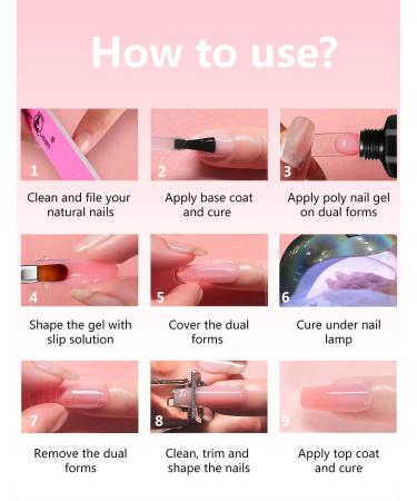 FingerQueen Poly Nail Gel Kit - 8 Colors Builder Extension Gel & Tools | Nail Art Starter Kit - Buy Online on GoSupps.com