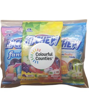 Japanese Candy Fantasy Mix Original Mix Tropical Mix Bundle| Fantasy Mix - Rainbow Sherbert Blue Hawaii Blue Raspberry| Tropical Mix - Kiwi Pineapple Mango| Original Mix - Grape Green Apple Strawberry| Immensely Fruity Intensly Chewy Candy - Buy Online on GoSupps.com