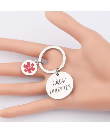 FUSTMW Diabetes Keychain - Diabetic Awareness Support Jewelry & Gifts - Buy Online on GoSupps.com