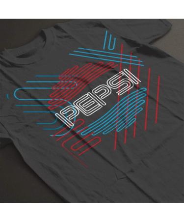 All+Every Pepsi Retro Line Art Men's T-Shirt L Charcoal - Buy Online on GoSupps.com