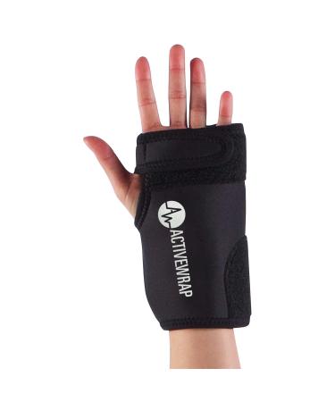 ActiveWrap - Hand and Wrist Ice Pack for Repetitive Strain Pain Swelling Carpal Tunnel and More Reusable Ice Packs for Injuries with Compression Straps Use for Hot and Cold Therapy One Size
