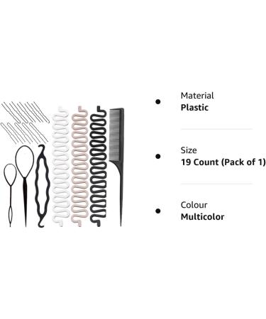 RuiChy Hair Braiding Kit with Topsy Tail Tools, French Braiders, Bun Maker, Hair Pins, and Comb for Women and Girls - Buy Online on GoSupps.com