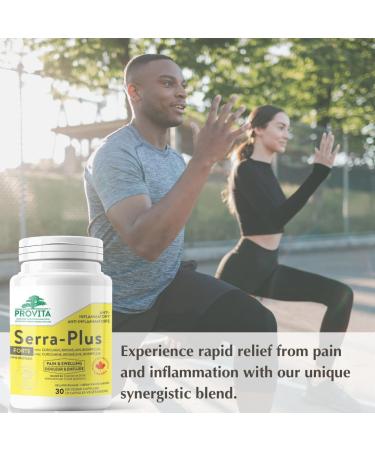 Provitas Serra-Plus Forte - Advanced Pain & Inflammation Relief with Maximum Potency Serrapeptase - 30 Capsules 30 count (Pack of 1) - Buy Online on GoSupps.com
