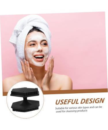 Beavorty Face Brush Scrubber Face Scrub Facial Cleansing Brush Exfoliator Face Washer Brush Face Cleansing Brush Exfoliator Silicone Face Cleansing Brush Makeup Brush Double Head Silica Gel 6.50X6.50X4.00CM Black - Buy Online on GoSupps.com
