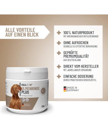 Reavet USA Elm Bark for Dogs & Cats - 120g | Natural Mucus Support & Digestive Health | Premium Quality Slippery Elm - Buy Online on GoSupps.com