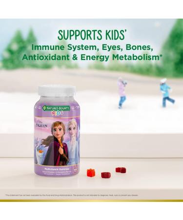 Nature's Bounty Disney Frozen Kids Gummy Multivitamin - 60 Gummies, Strawberry & Raspberry Flavored - Vitamins A, C, D, E & B - Pack of 1 - Buy Online on GoSupps.com