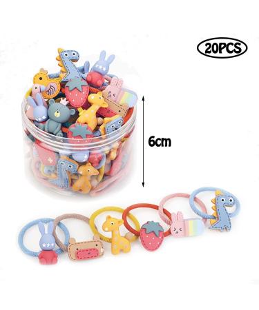 20 PCs Hair Ties - Elastic Ponytail Holders for Women & Girls | No Metal Hair Bands with Storage Box | Colorful Hair Accessories - Buy Online on GoSupps.com