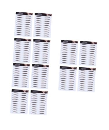 FOMIYES 12 Pcs Eyebrow Stickers Makeup Stickers Eyebrows Grooming Stencil Water Transfer Eyebrow Sticker 3d
