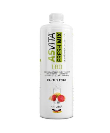 ASVITA Beverage Concentrate Fresh Mix - 1L Sugar-Free Drink Syrup with Pump | 26 Delicious Flavors (Cactus Fig) - International Shipping Available - Buy Online on GoSupps.com
