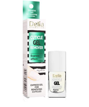 Delia Cosmetics - Cuticle Remover - Gel Formula - Softening with Aloe Vera & Vitamins A & F - Quickly Softens Dry Sin - 11 ml