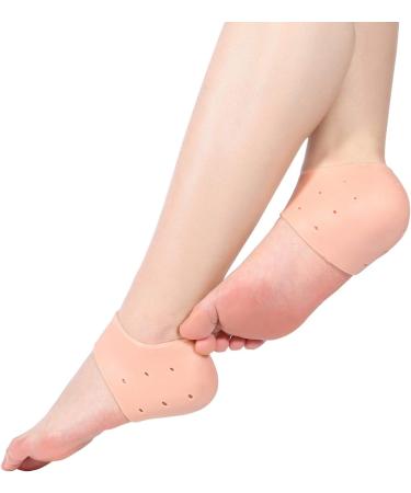 2PC Silicone Moisturizing Socks - Gel Heel Protectors for Cracked Feet | Soft Cushion Support with Air Holes - Buy Online on GoSupps.com