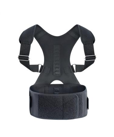 Back Brace Posture Corrector With Magnetic Therapy For Women And Men Adjustable Back Waist Support Belt Spinal Postural Support For Upper Lower Back Pain Relief ( Color : Black Size : XX-Large ) XX-Large Black