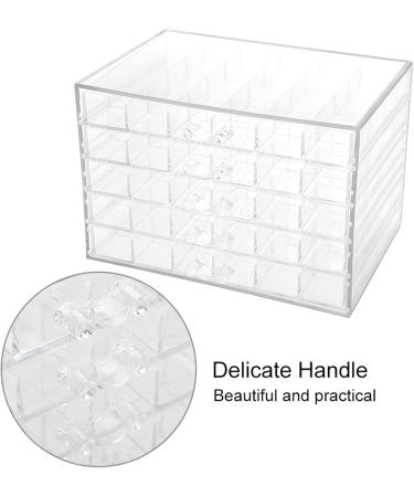 Demeras Nails Organizer Art 23x18x17 120 Grids Nail Decoration Sequence Organize Box Transparent Empty Nail Art Storage Box - Buy Online on GoSupps.com