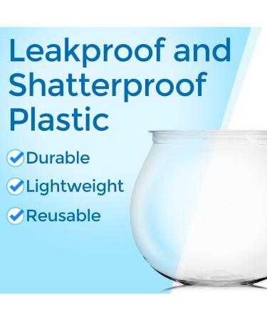 6 Pack 27oz Mini Plastic Fish Bowls for Decoration and Drinks - Clear Vase for Centerpieces - Fun Party Starter Set - Buy Online on GoSupps.com