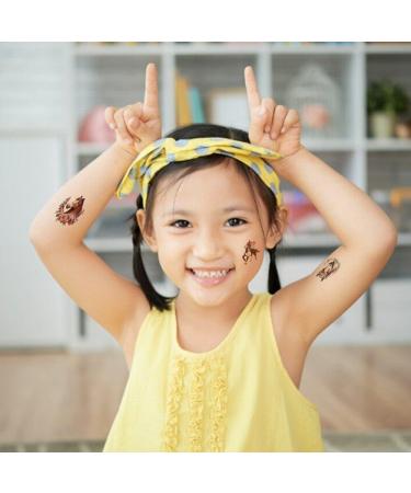 8 Sheets Horses Temporary Tattoos for Kids Horse Party Favors Waterproof Temporary Face Tattoos Horse Tattoos Stickers for Party Decorations - Buy Online on GoSupps.com