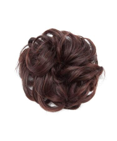 SEGO Hair Part Hair Tie Extensions - Curly Bun & Messy Updos | Natural Black & Dark Golden Brown - 30g - Buy Online on GoSupps.com