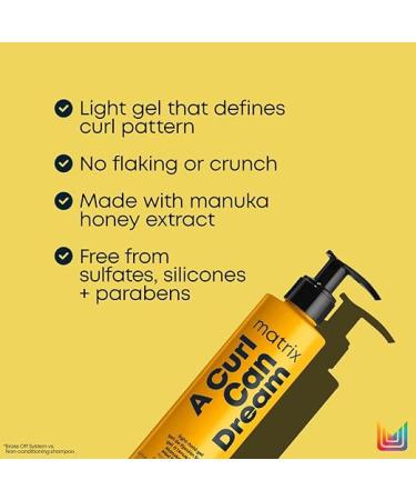 Matrix A Curl Can Dream Light Hold Gel | Defines Curls Without Flaking or Crunch | For Curly Coily & Wavy Hair | Silicone Sulfate & Paraben Free | Salon Styling Gel | Control Frizz | 6.8 fl. oz. - Buy Online on GoSupps.com