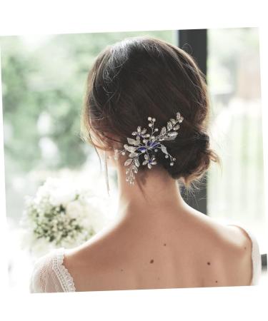 Ipetboom Crystal Headpiece Rhinestone Headpiece Pearl Hair Barrettes Flower Design Hair Comb Bride Headpieces for Wedding Artificial Pearl Hair Comb Bridal Barrette Simple Miss Accessories - Buy Online on GoSupps.com