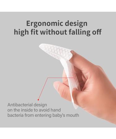 Sanfe Elephant Baby Finger Toothbrush & Dry Wipes Combo | Gentle Tooth & Gum Cleaning | Baby Tongue Cleaner | For 0-36 Months | 30ct (Dry Finger cots) - Buy Online on GoSupps.com