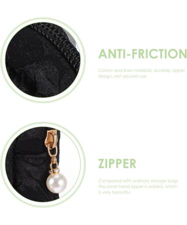Healifty Menstrual Pad Storage Bag - Sanitary Napkin Travel Pouch for Women and Teen Girls - Black - Buy Online on GoSupps.com