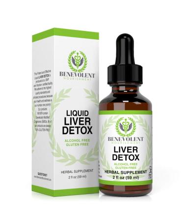 Liver Cleanse   Organic Milk Thistle and Natural Herbal Blend. Potent Liquid Drops for Gallbladder Detox   Great Taste | 2X Absorption | 100% Alcohol and Gluten Free. Large 2oz Bottle.