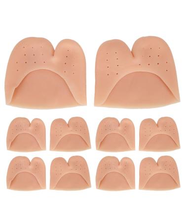 Toe Protector Toe Cap Cover Toe Hole Cover Bunion Toe Protector5pairs Toe Cap Cover w Shaped Sebs Forefoot Cushioning Pad Protector With Breathable Hole(Closed skin tone)