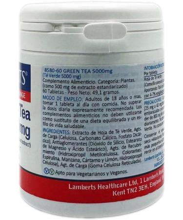 LAMBERTS GREEN TEA 5000MG 60 CATECHINS) - Buy Online on GoSupps.com